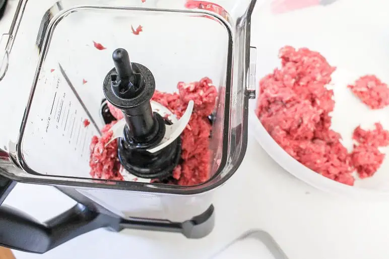 grinding meat in ninja blender