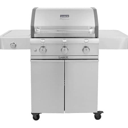 Saber Deluxe Stainless 500 32-Inch 3-Burner Infrared Propane Gas Grill